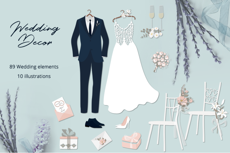wedding-decor-illustration-set