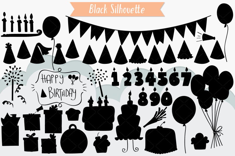 birthday-party-hand-drawn-cakes-candles-balloons-banner