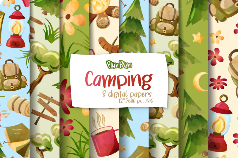 camping-digital-papers