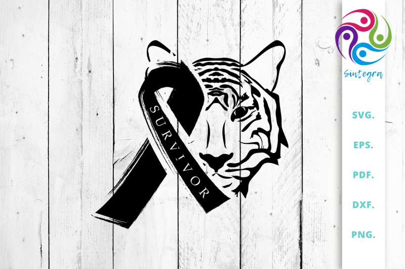 tiger-head-with-awareness-ribbon-svg-cut-file