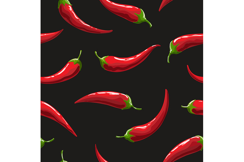 seamless-hand-drawn-pattern-with-hot-chili-pepper-on-black-background