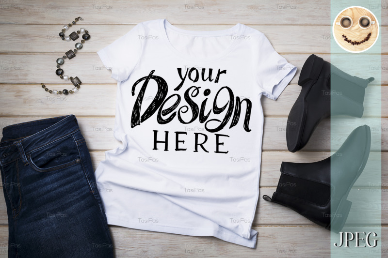 womens-t-shirt-mockup-with-chelsea-boots
