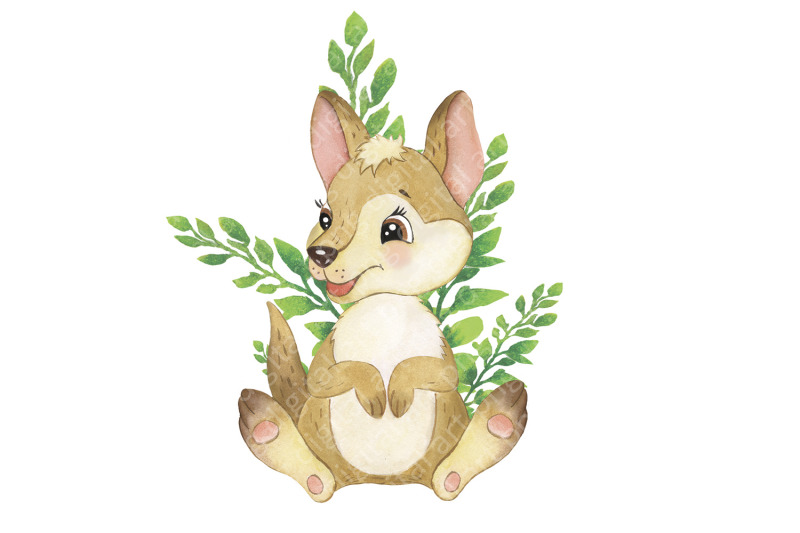 australian-animals-clipart-watercolor-clipart-tropical-little-animal