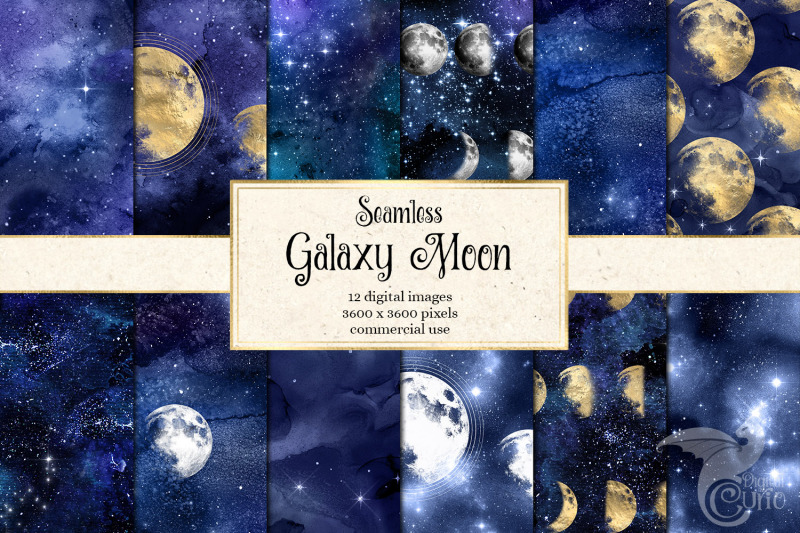 galaxy-moon-digital-paper