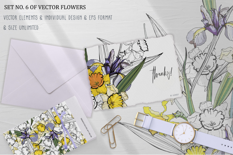 set-no-6-of-vector-flowers