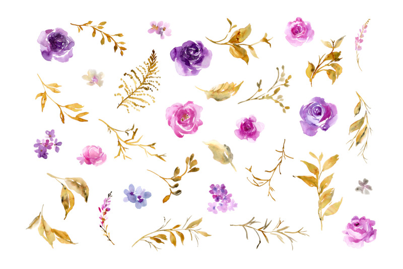 watercolor-purple-amp-violet-flowers