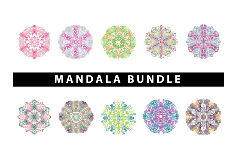 mandala-bundle-rainbow-color-vector