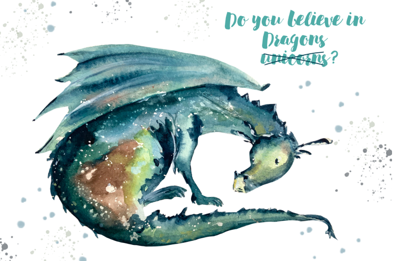 dragon-watercolor-print-and-clip-art