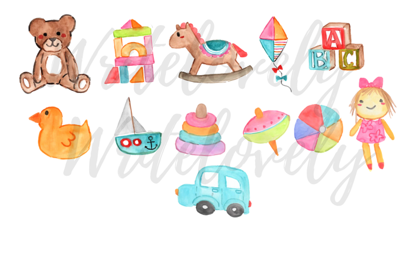 watercolor-toys-clipart