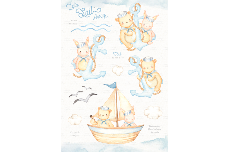 let-039-s-sail-away-watercolor-clip-arts