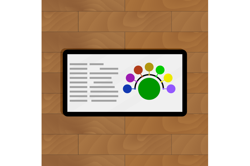 round-color-chart-on-tablets-screen