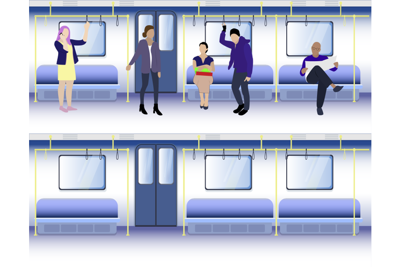 full-and-empty-underground-carriage