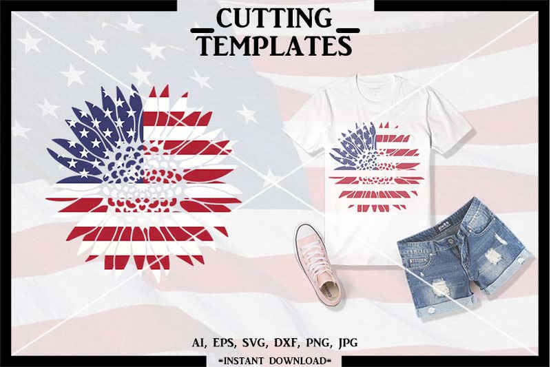 sunflower-american-flag-4th-of-july-cricut-cameo-svg