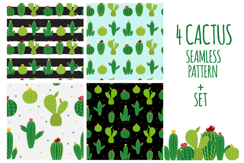 collection-of-nbsp-5-abstract-seamless-pattern-background-with-cactus