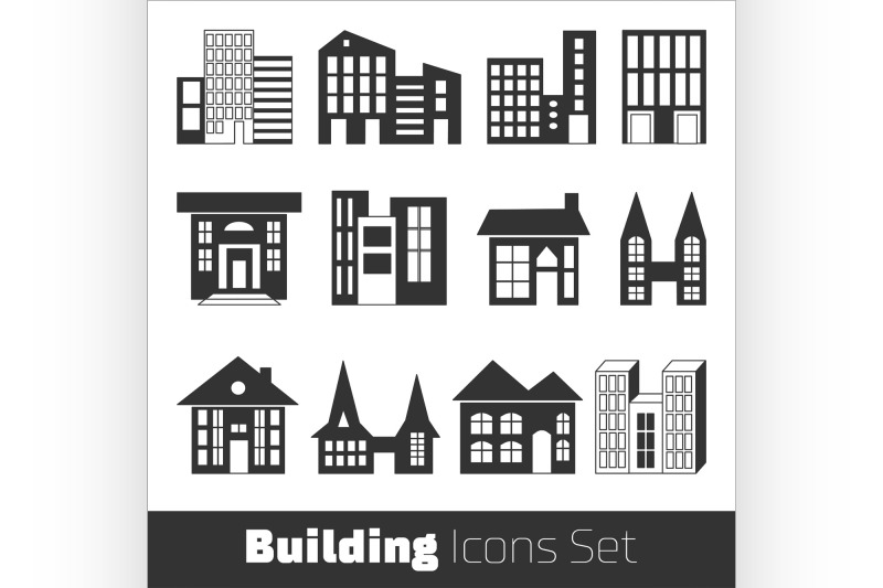 building-icons-set