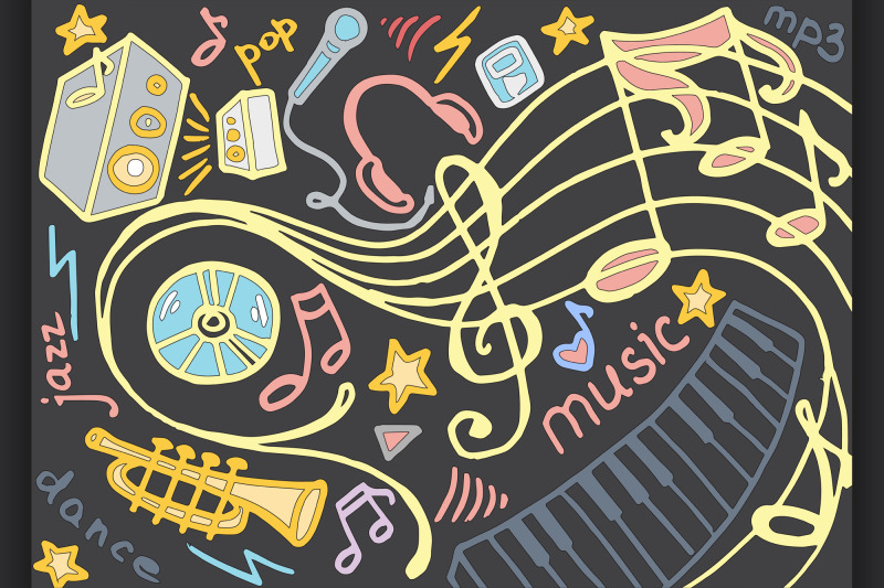 doodle-vector-set-of-music