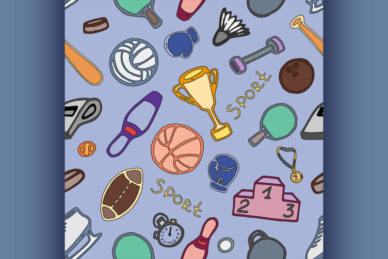 doodle-pattern-of-sport