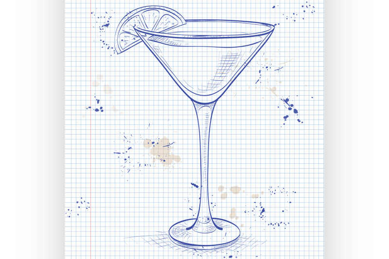 sidecar-cocktail-on-a-notebook-page