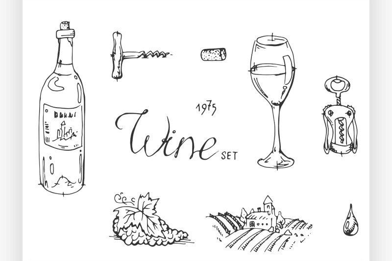 hand-drawn-sketch-wine-set
