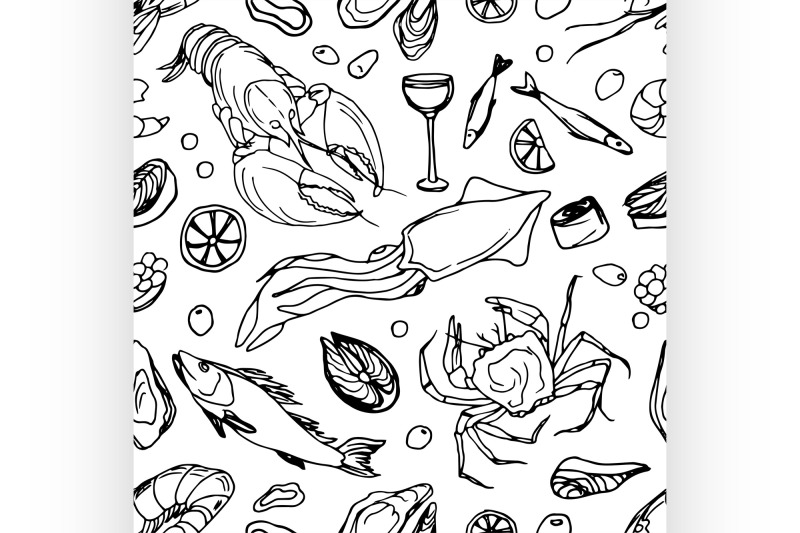 doodle-pattern-sea-food