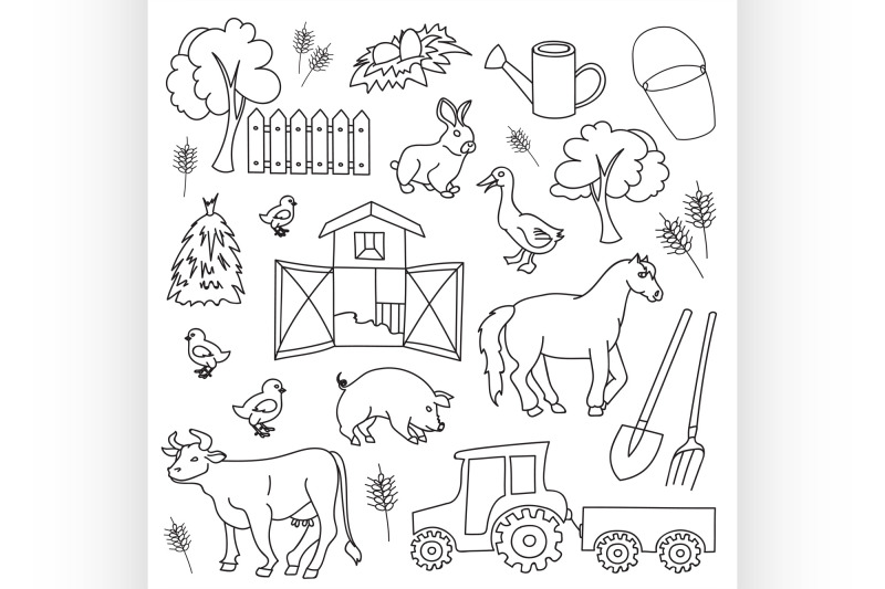doodle-vector-farm
