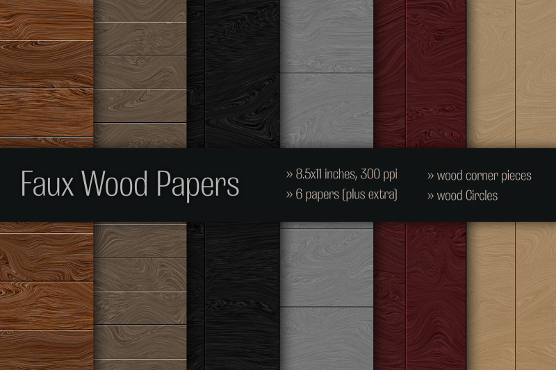 illustrated-wood-digital-paper-set-with-embellishments