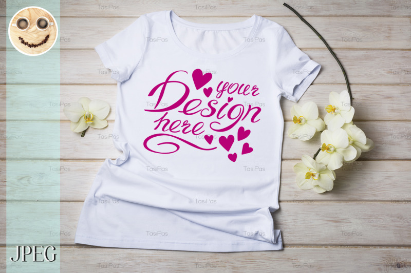 womens-t-shirt-mockup-with-yellow-orchid