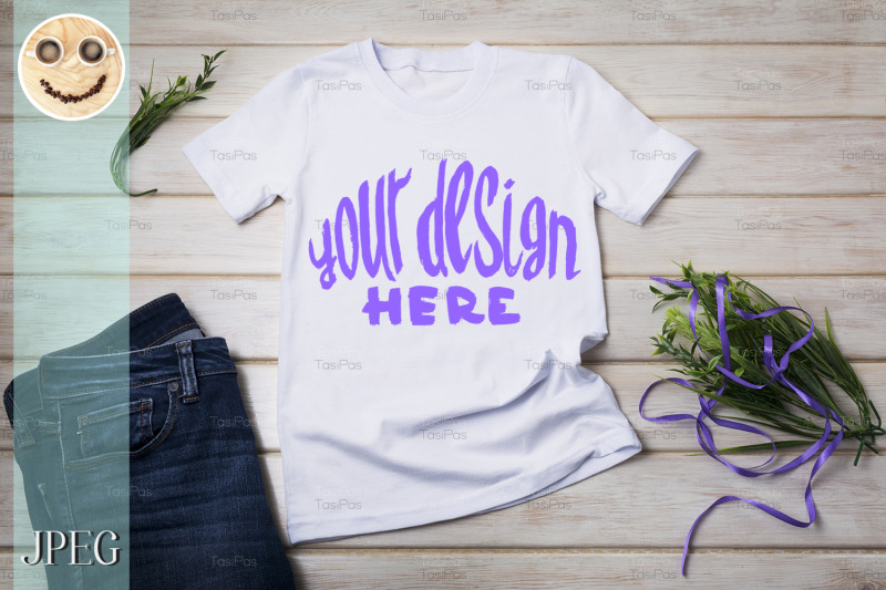 unisex-t-shirt-mockup-with-purple-ribbon