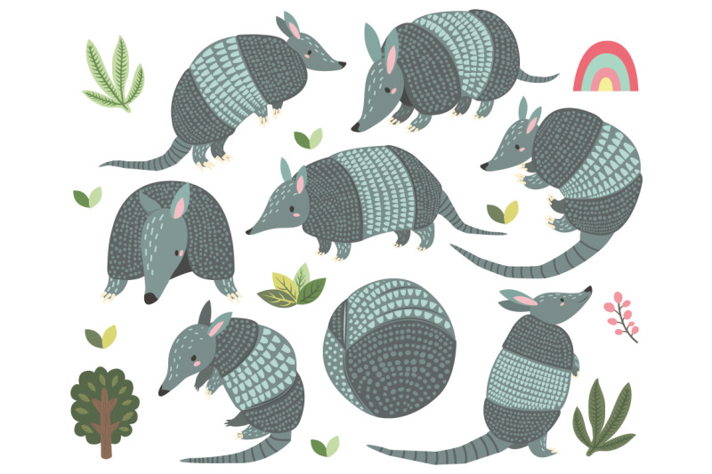 cute-armadillos-collections-set