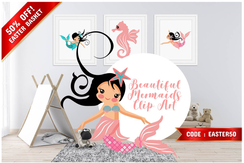 beautiful-mermaids-clip-art-svg-illustrations-bundle