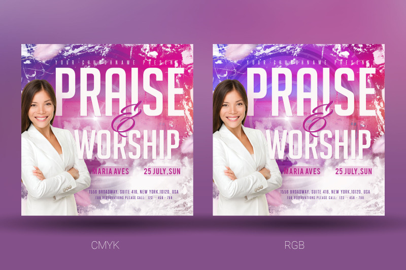 church-women-praise-worship-flyer