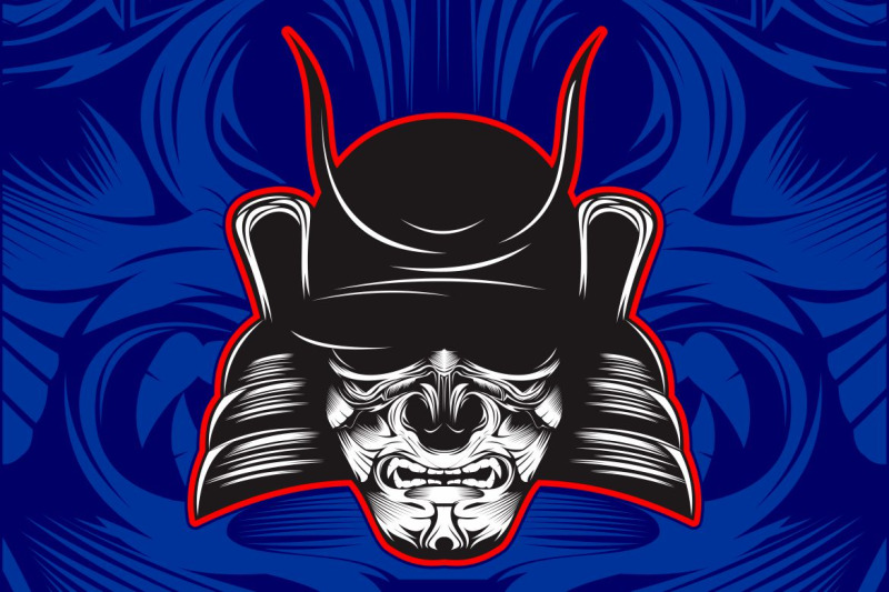 samurai-skull-illustration-vector