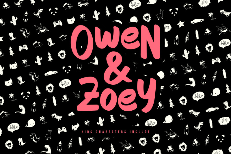 owen-zoey-kids-characters-font-duo