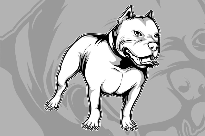 dog-breeds-the-american-pit-bull-hand-drawing-vector