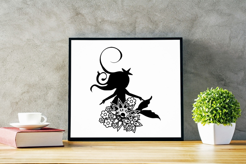 Download Floral Mermaids Silhouettes SVG Cut File Bundle By ...