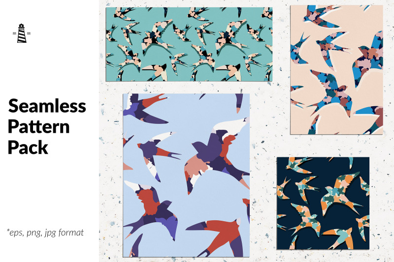 swallows-seamless-patterns