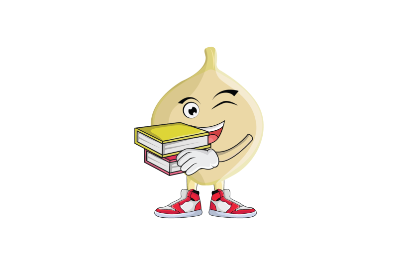 jicama-with-books-fruit-cartoon-character