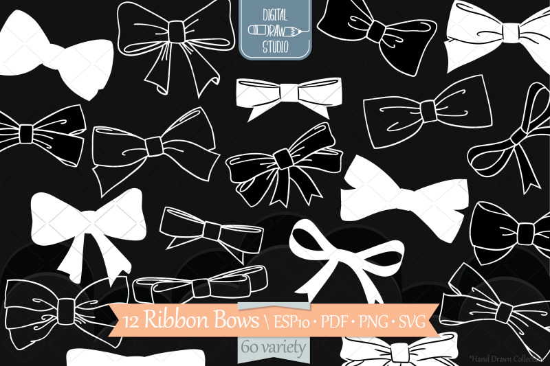 hand-drawn-bows-bow-tie-illustration-ribbon-fashion-accessories