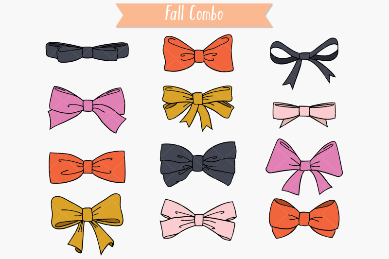 hand-drawn-bows-color-tie-illustration-ribbon-fashion-accessories