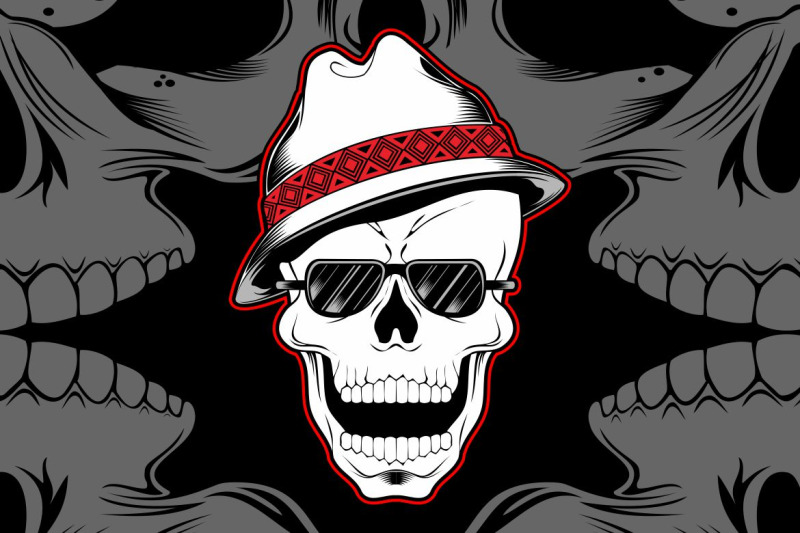 gangster-skull-wearing-fedora-hat-hand-drawing-vector