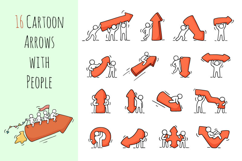cartoon-arrows-with-people