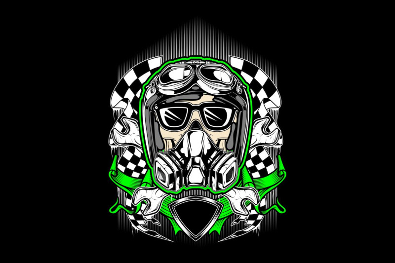 skull-helmet-racing-with-gas-mask-hand-drawing-vector