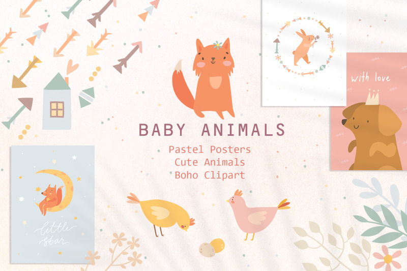 cute-baby-animals-boho-clipart