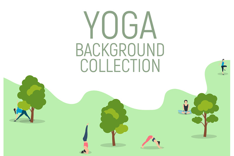 collection-of-nbsp-13-abstract-yoga-sport-background-set-vector