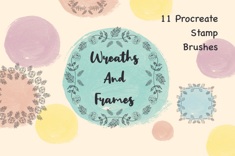 flower-wreaths-and-frames-procreate-stamp-brushes