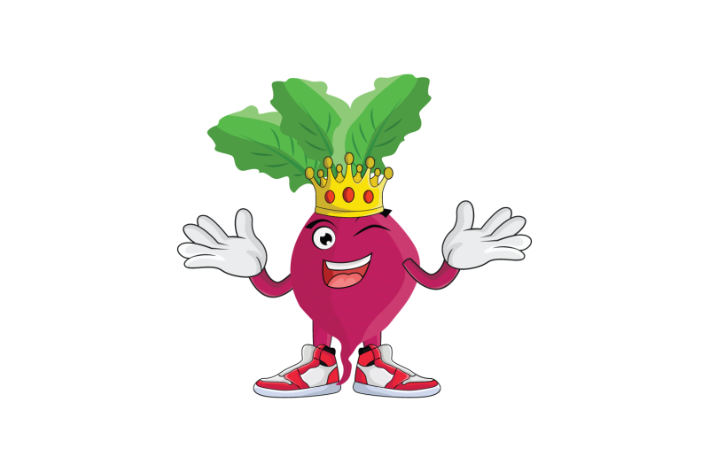 beet-root-royal-crown-vegetable-cartoon-character