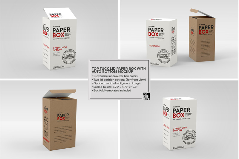 Download Paper Top Lid Tuck Box Mockup By INC Design Studio ...