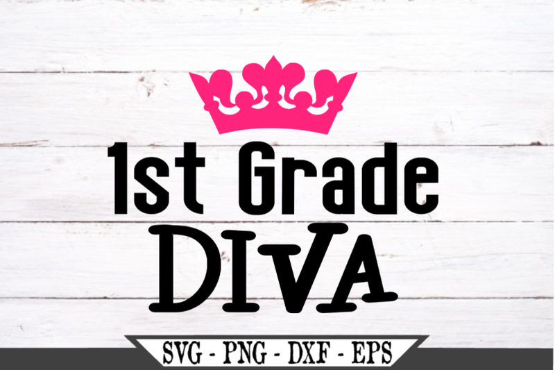 first-grade-diva-funny-kids-school-svg