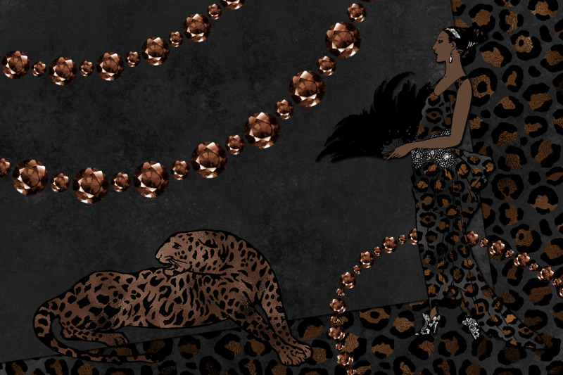 black-leopard-digital-paper