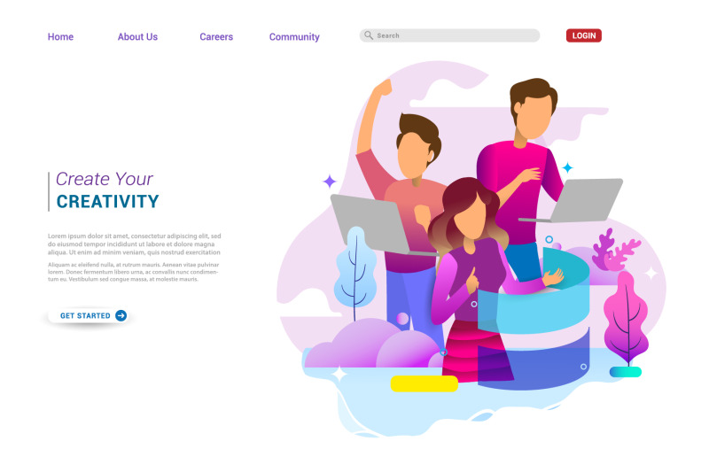 social-media-concept-landing-page-template